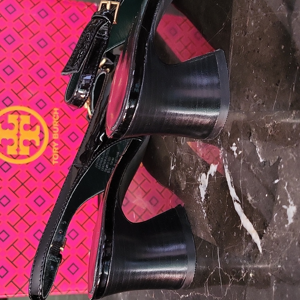 NIB$378 Tory Burch Jessa Horse-Bit Chain Point Toe Slip-On Slingback Pumps 5 - Picture 9 of 16